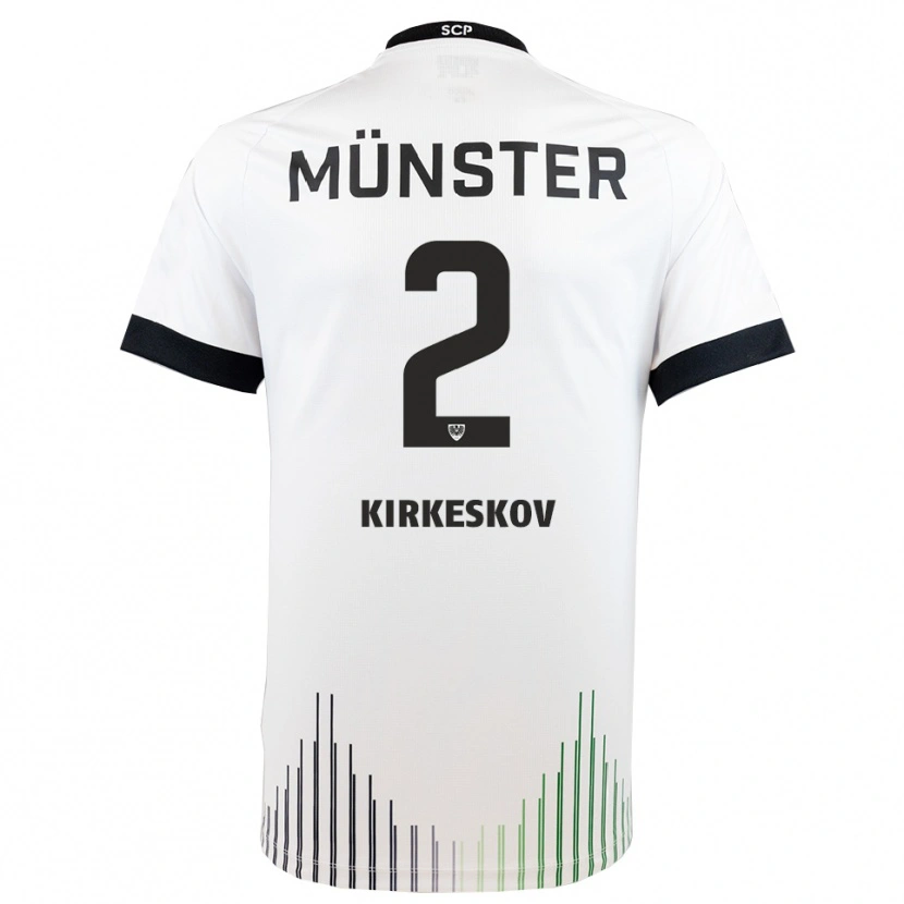 Danxen Herren Mikkel Kirkeskov #2 Weiß Schwarz Auswärtstrikot Trikot 2025/26 T-Shirt Schweiz