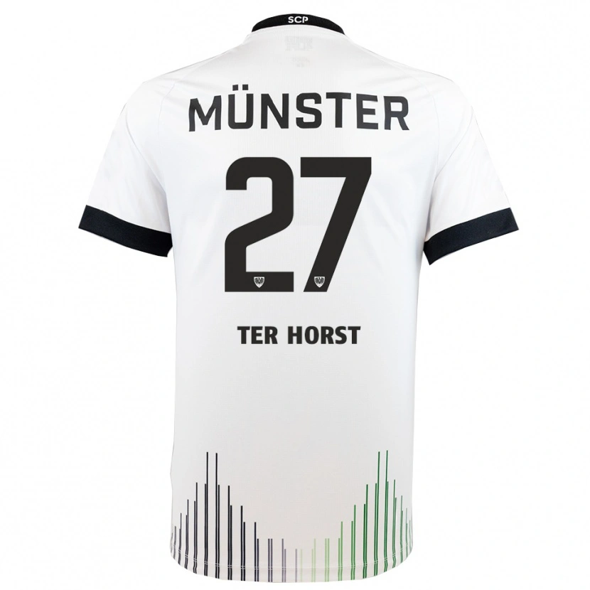Danxen Herren Jano Ter Horst #27 Weiß Schwarz Auswärtstrikot Trikot 2025/26 T-Shirt Schweiz