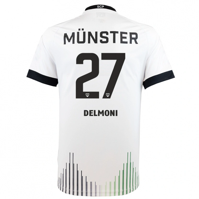 Danxen Herren Adrian Delmoni #27 Weiß Schwarz Auswärtstrikot Trikot 2025/26 T-Shirt Schweiz