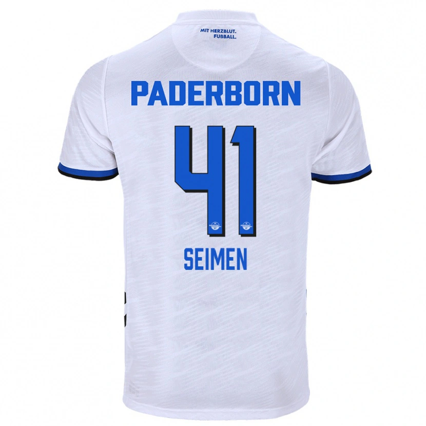 Danxen Herren Dennis Seimen #41 Weiß Blau Auswärtstrikot Trikot 2025/26 T-Shirt Schweiz