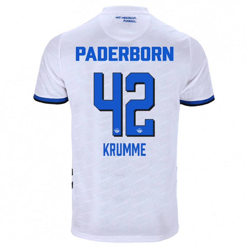 Danxen Herren Kevin Krumme #42 Weiß Blau Auswärtstrikot Trikot 2025/26 T-Shirt Schweiz
