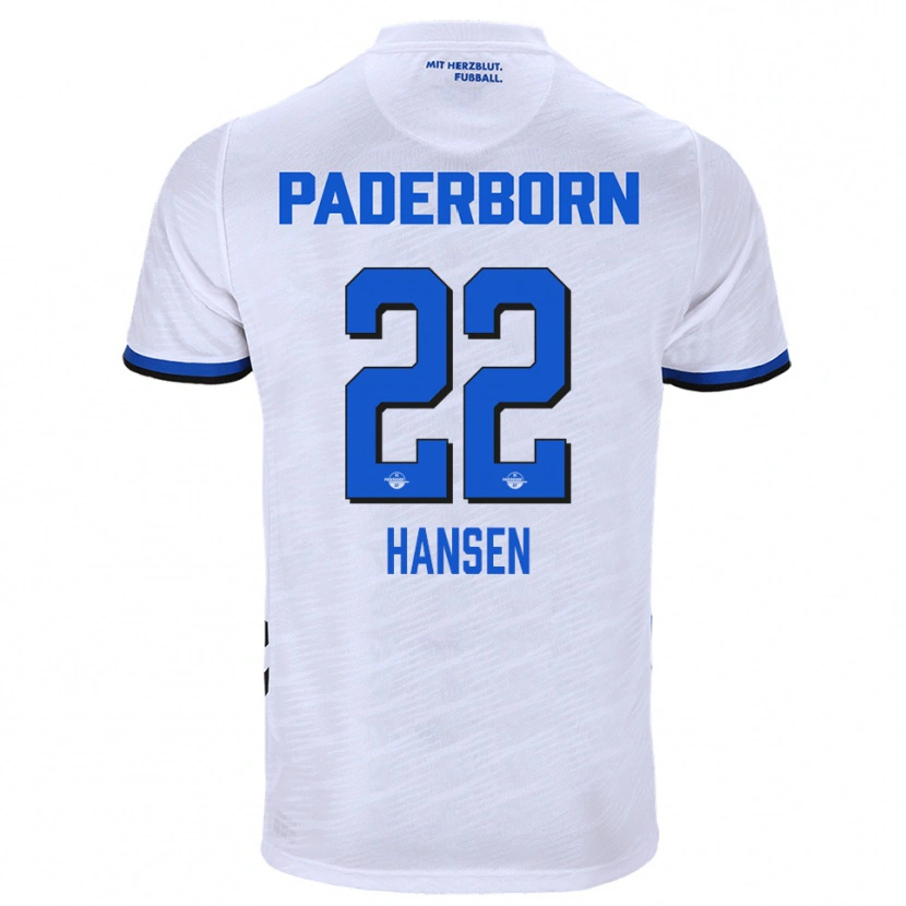 Danxen Herren Mattes Hansen #22 Weiß Blau Auswärtstrikot Trikot 2025/26 T-Shirt Schweiz