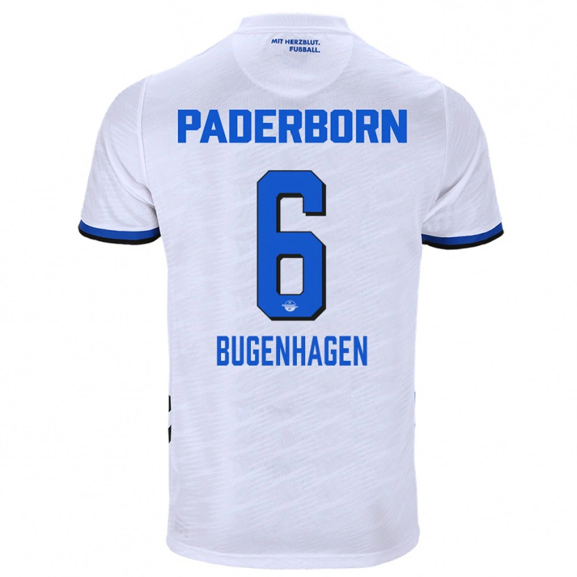 Danxen Herren Julius Bugenhagen #6 Weiß Blau Auswärtstrikot Trikot 2025/26 T-Shirt Schweiz