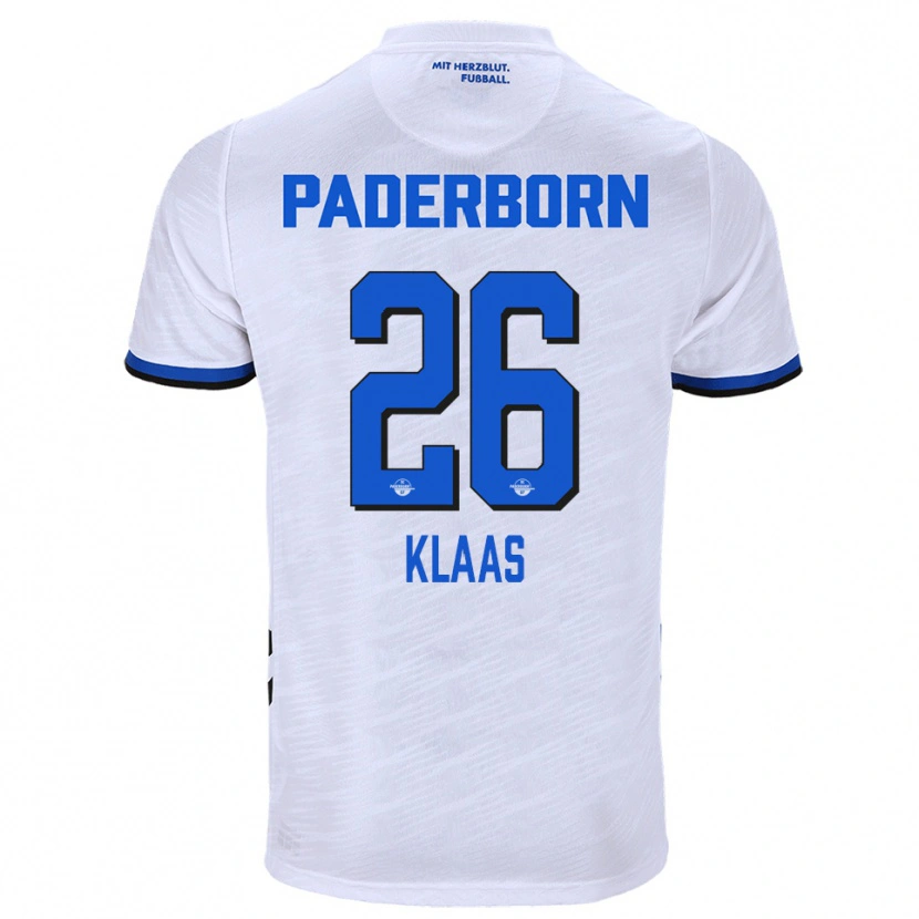 Danxen Herren Sebastian Klaas #26 Weiß Blau Auswärtstrikot Trikot 2025/26 T-Shirt Schweiz