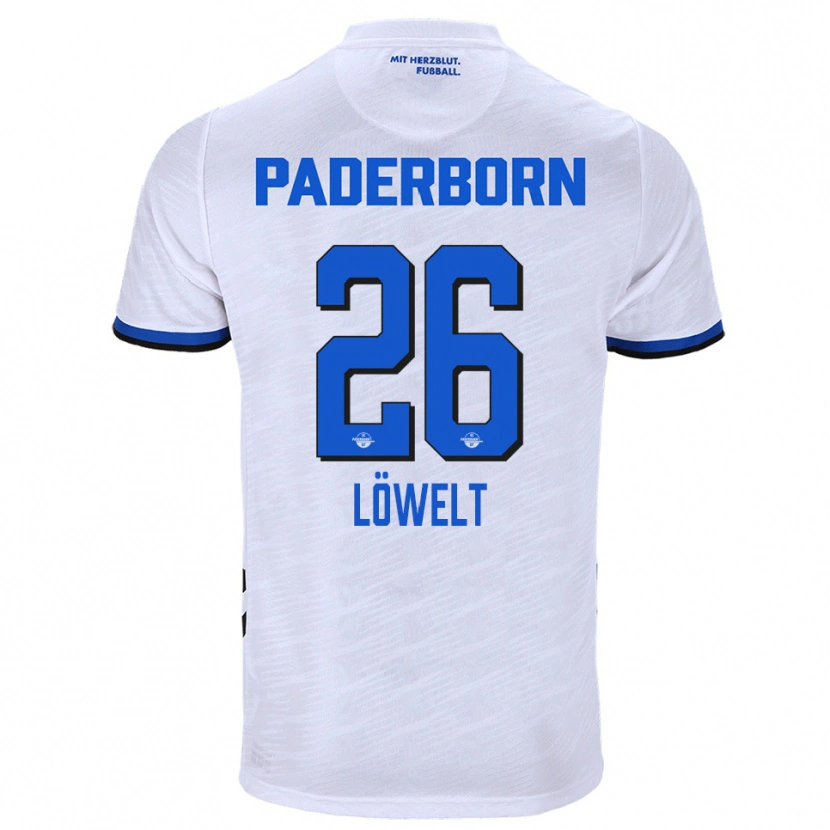 Danxen Herren Luca Löwelt #26 Weiß Blau Auswärtstrikot Trikot 2025/26 T-Shirt Schweiz