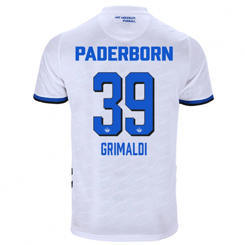 Danxen Herren Adriano Grimaldi #39 Weiß Blau Auswärtstrikot Trikot 2025/26 T-Shirt Schweiz