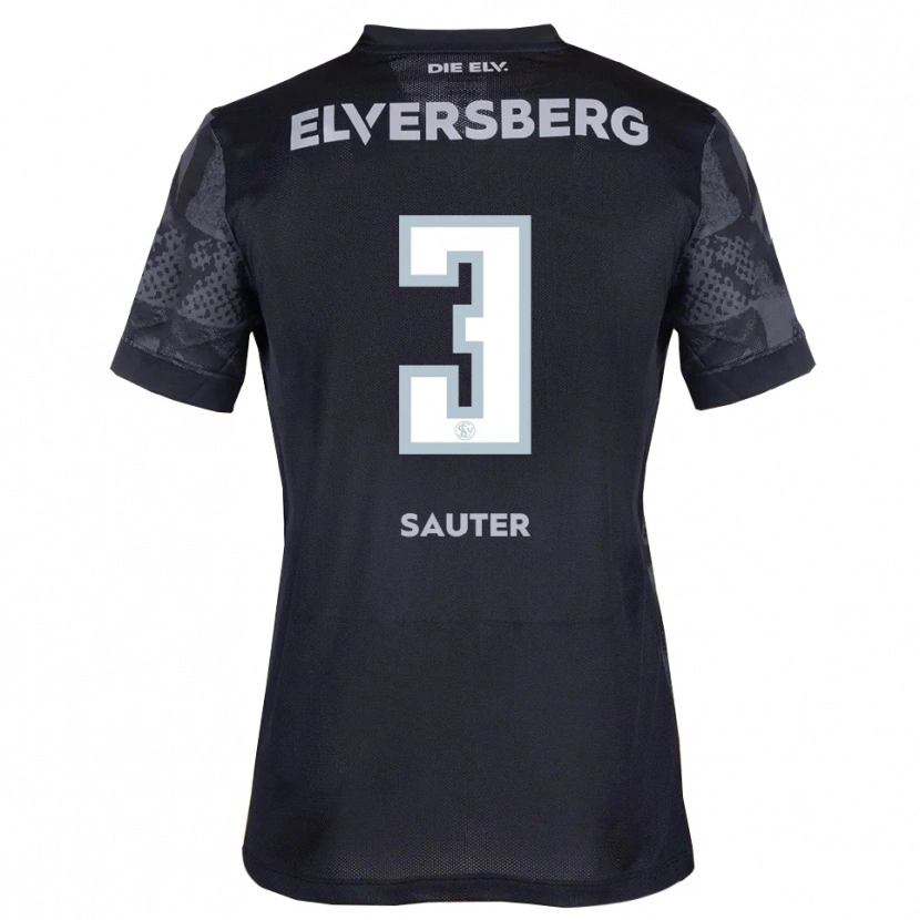 Danxen Herren Luca Sauter #3 Schwarz Grau Auswärtstrikot Trikot 2025/26 T-Shirt Schweiz