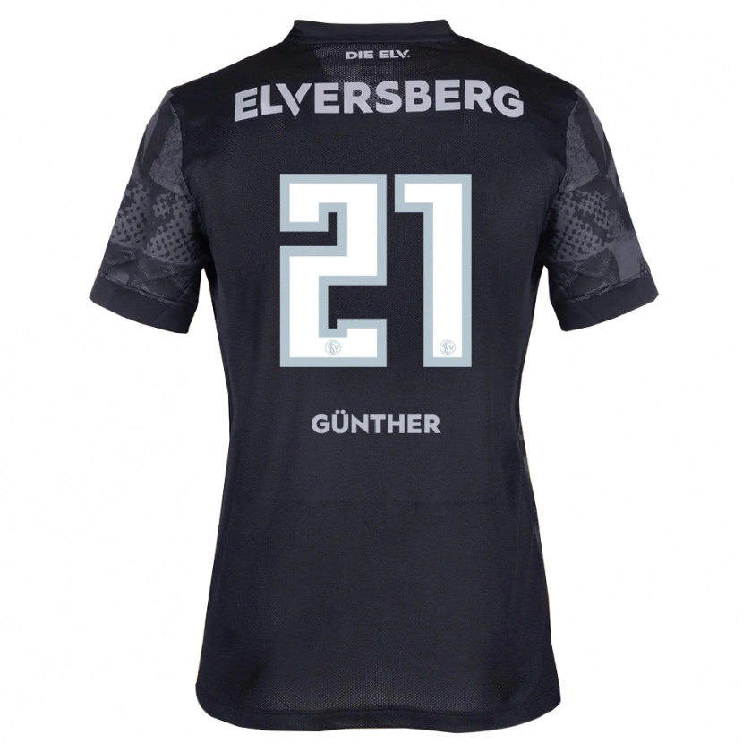 Danxen Herren Lasse Günther #21 Schwarz Grau Auswärtstrikot Trikot 2025/26 T-Shirt Schweiz