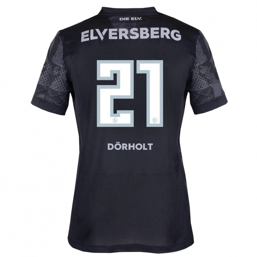 Danxen Herren Yannis Dörholt #21 Schwarz Grau Auswärtstrikot Trikot 2025/26 T-Shirt Schweiz