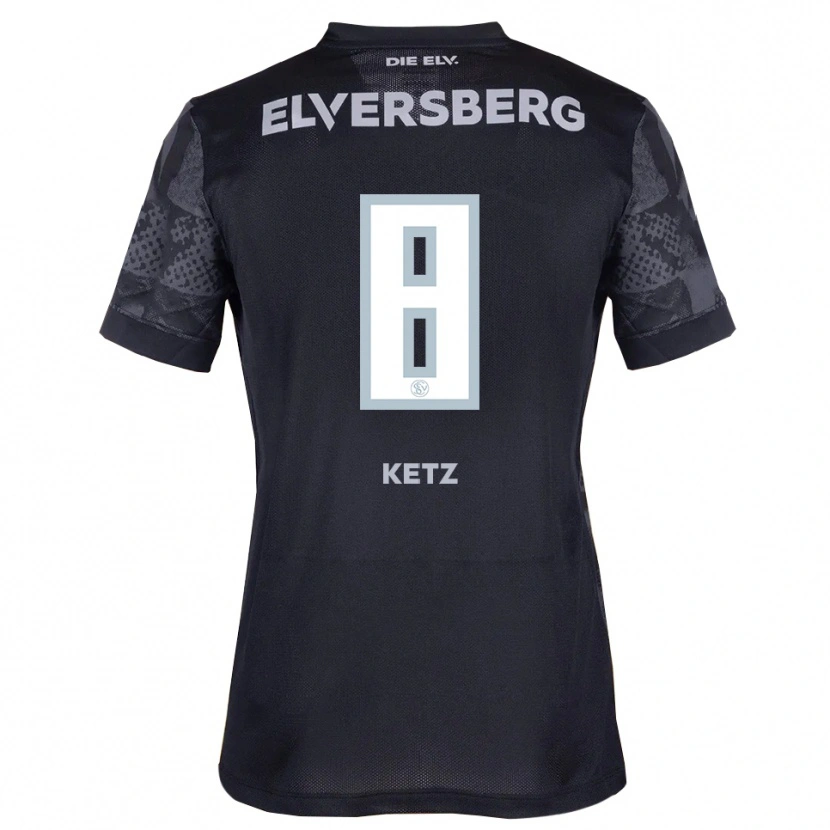 Danxen Herren Maas Ketz #8 Schwarz Grau Auswärtstrikot Trikot 2025/26 T-Shirt Schweiz