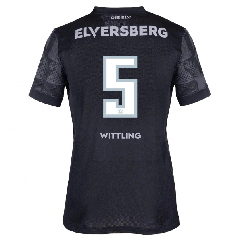 Danxen Herren Emilia Wittling #5 Schwarz Grau Auswärtstrikot Trikot 2025/26 T-Shirt Schweiz