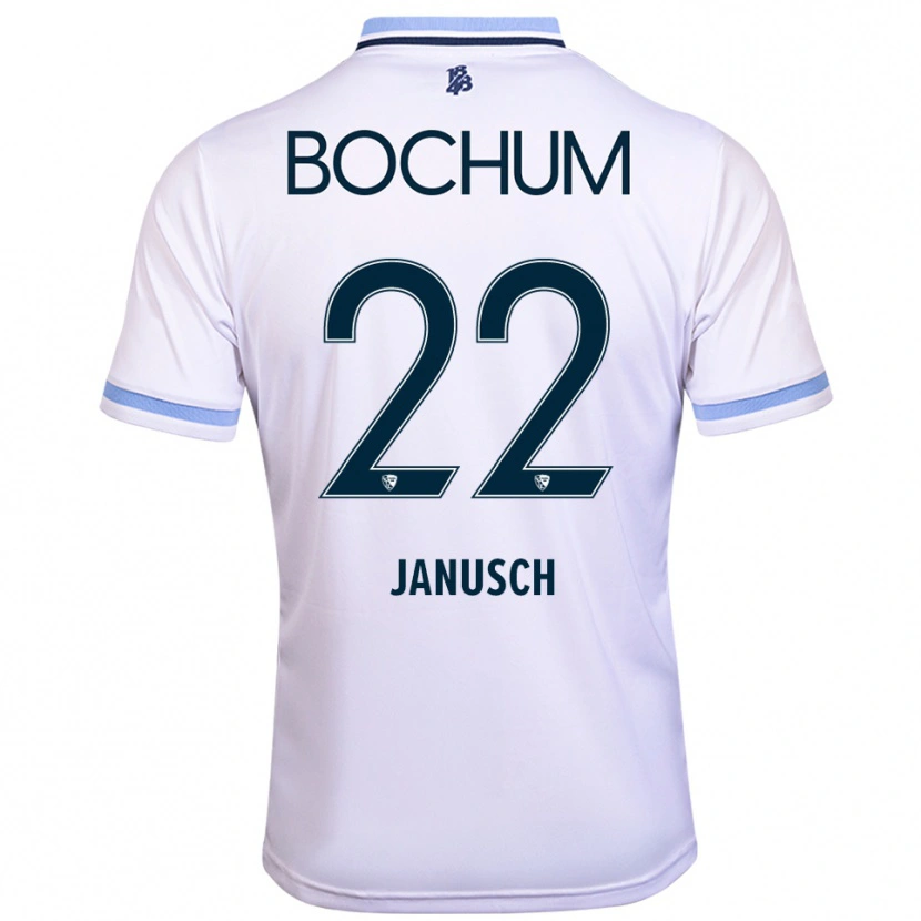 Danxen Herren Thees Janusch #22 Weiß Himmelblau Auswärtstrikot Trikot 2025/26 T-Shirt Schweiz
