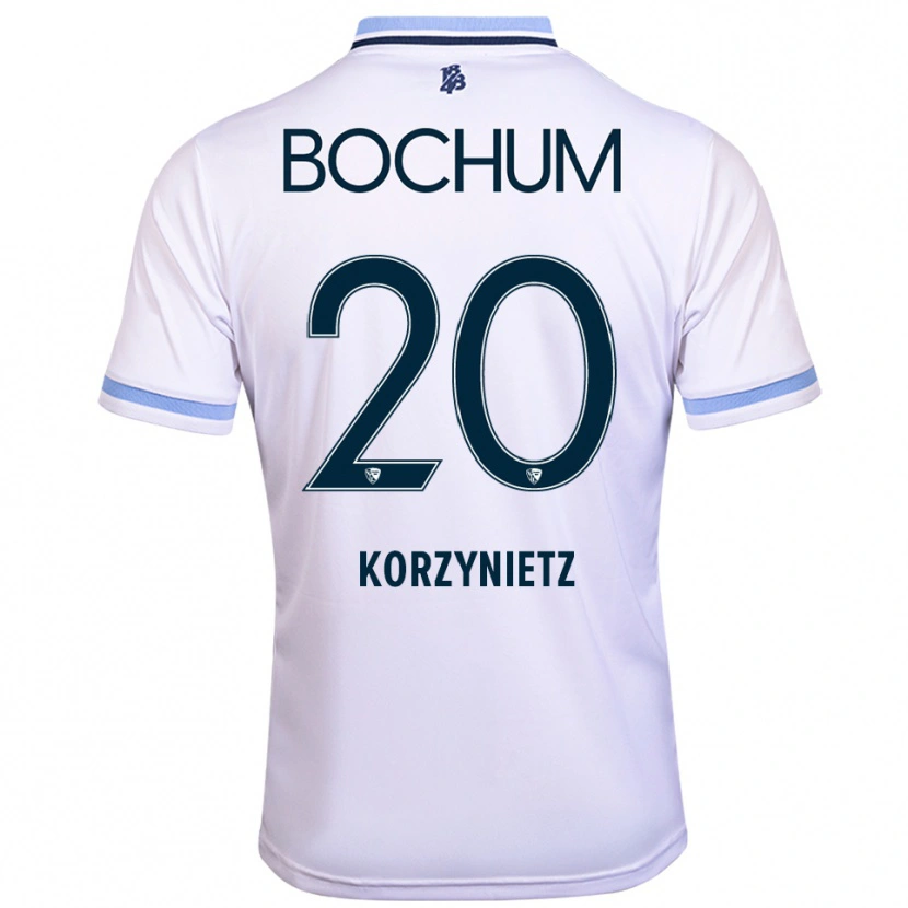 Danxen Herren Jaden Korzynietz #20 Weiß Himmelblau Auswärtstrikot Trikot 2025/26 T-Shirt Schweiz
