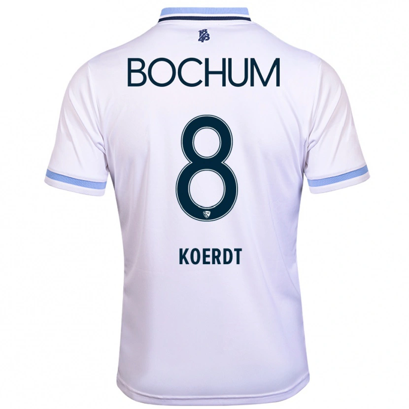Danxen Herren Lennart Koerdt #8 Weiß Himmelblau Auswärtstrikot Trikot 2025/26 T-Shirt Schweiz