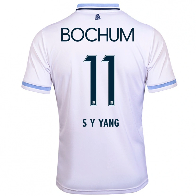 Danxen Herren Si-Yeong Yang #11 Weiß Himmelblau Auswärtstrikot Trikot 2025/26 T-Shirt Schweiz