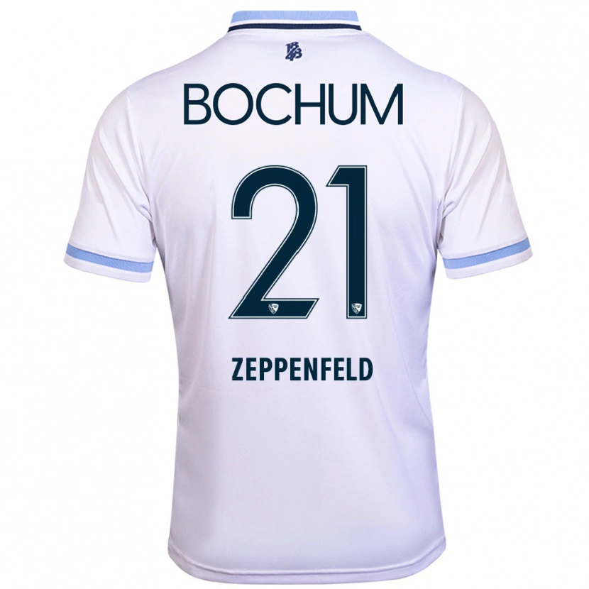 Danxen Herren Paul Zeppenfeld #21 Weiß Himmelblau Auswärtstrikot Trikot 2025/26 T-Shirt Schweiz