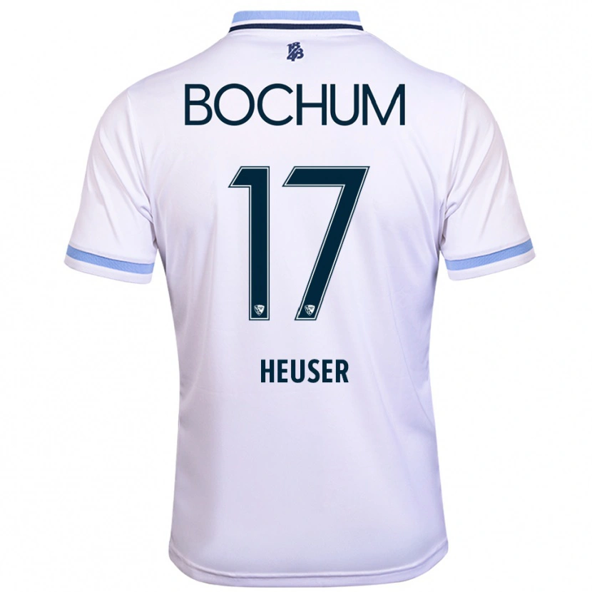 Danxen Herren Ben Heuser #17 Weiß Himmelblau Auswärtstrikot Trikot 2025/26 T-Shirt Schweiz