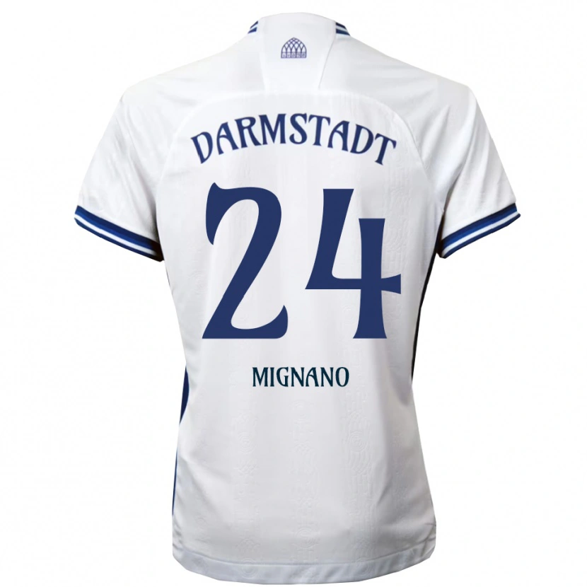 Danxen Herren Luigi Mignano #24 Weiß Blau Auswärtstrikot Trikot 2025/26 T-Shirt Schweiz