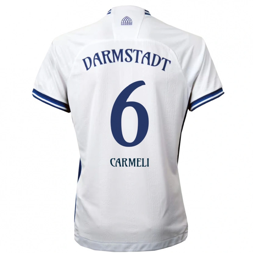 Danxen Herren Liad Carmeli #6 Weiß Blau Auswärtstrikot Trikot 2025/26 T-Shirt Schweiz
