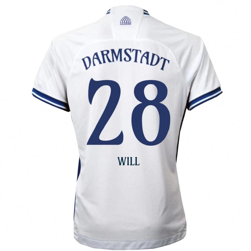 Danxen Herren Paul Will #28 Weiß Blau Auswärtstrikot Trikot 2025/26 T-Shirt Schweiz
