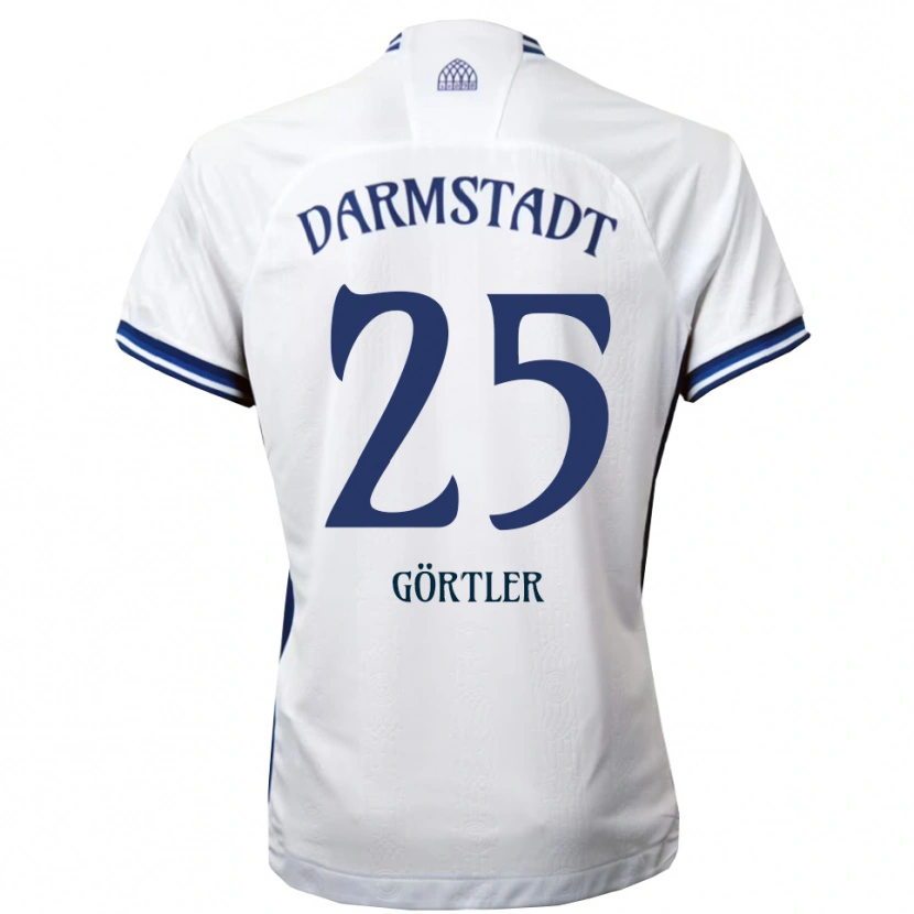 Danxen Herren Bastian Görtler #25 Weiß Blau Auswärtstrikot Trikot 2025/26 T-Shirt Schweiz