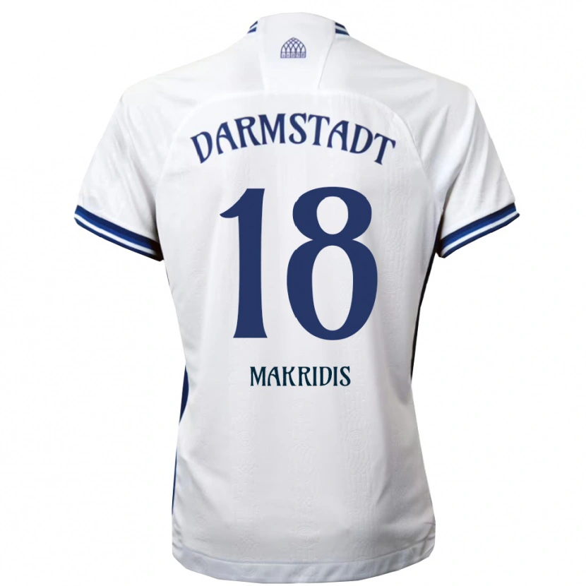Danxen Herren Georgios Makridis #18 Weiß Blau Auswärtstrikot Trikot 2025/26 T-Shirt Schweiz