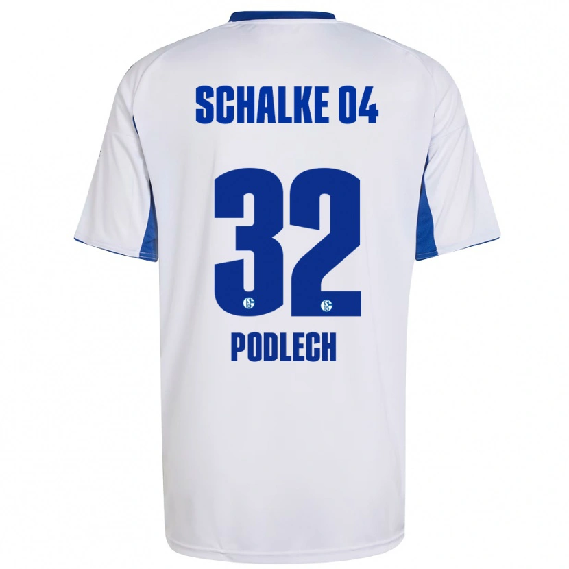 Danxen Herren Luca Podlech #32 Weiß Blau Auswärtstrikot Trikot 2025/26 T-Shirt Schweiz
