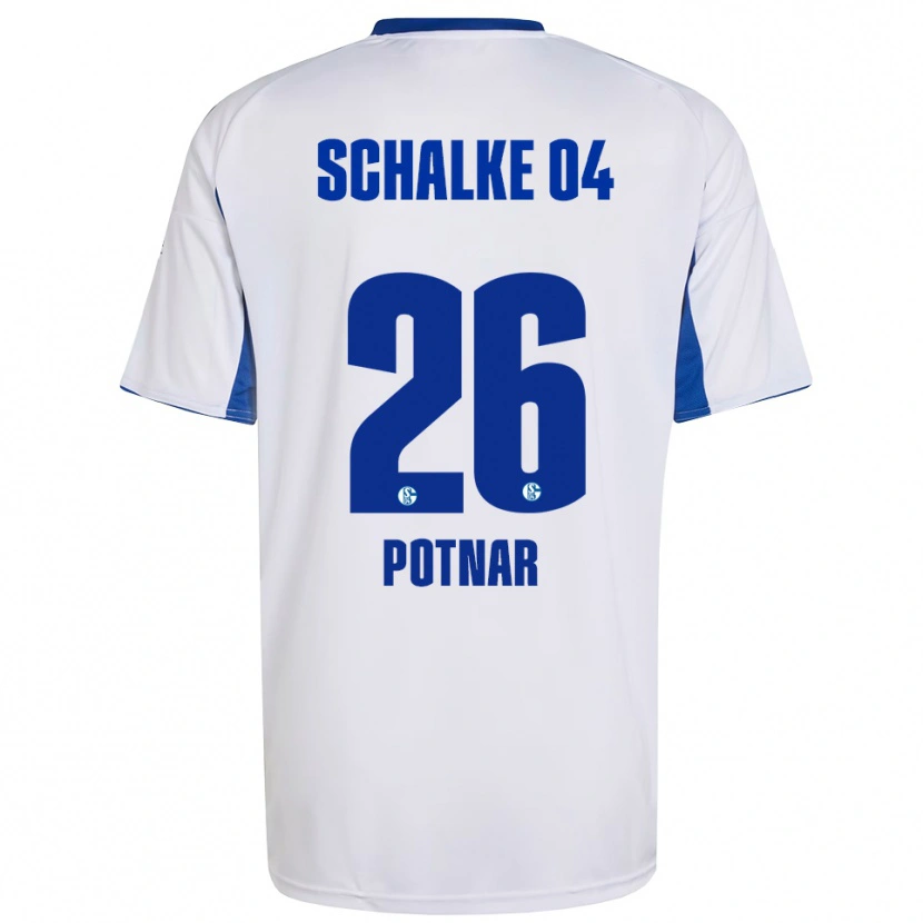 Danxen Herren Bojan Potnar #26 Weiß Blau Auswärtstrikot Trikot 2025/26 T-Shirt Schweiz
