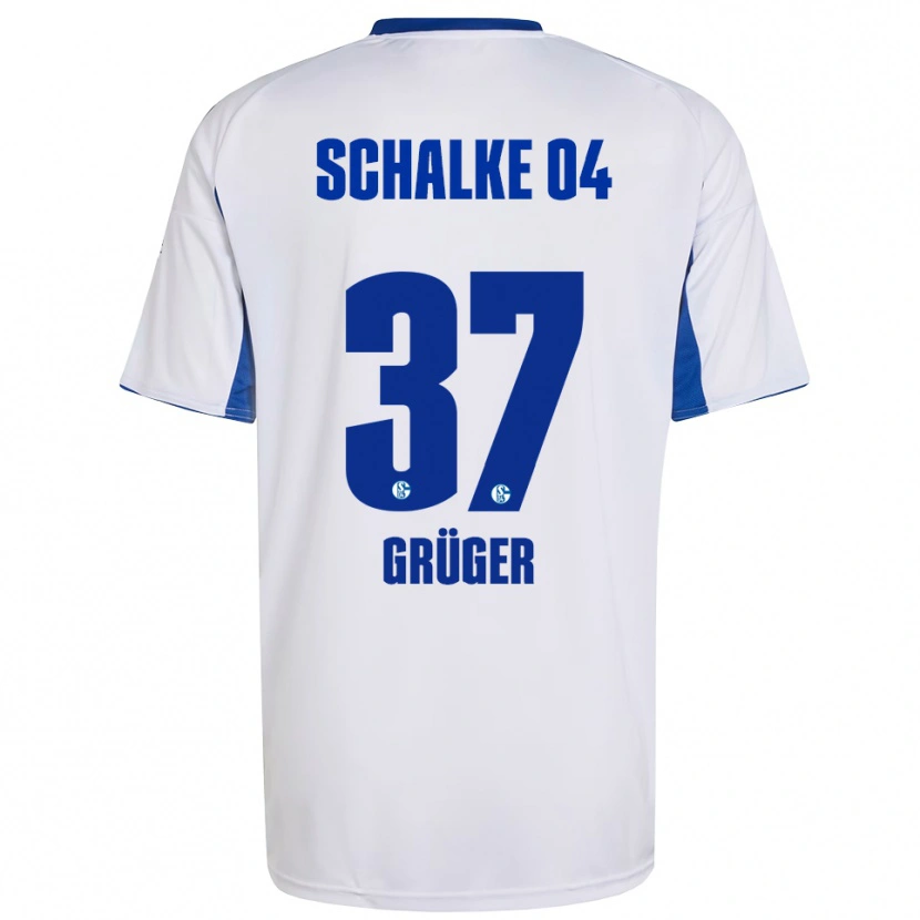 Danxen Herren Max Grüger #37 Weiß Blau Auswärtstrikot Trikot 2025/26 T-Shirt Schweiz