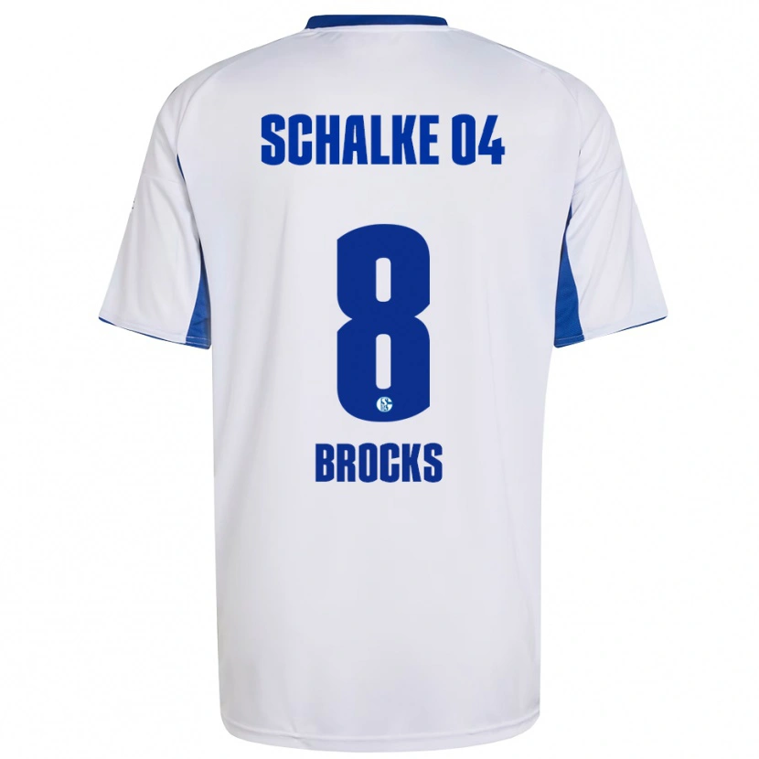 Danxen Herren Mika Brocks #8 Weiß Blau Auswärtstrikot Trikot 2025/26 T-Shirt Schweiz