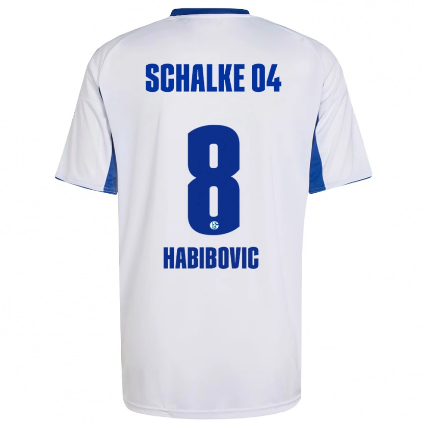 Danxen Herren Edina Habibovic #8 Weiß Blau Auswärtstrikot Trikot 2025/26 T-Shirt Schweiz