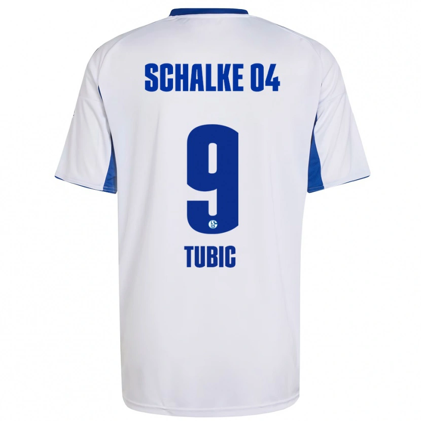 Danxen Herren Malik Tubic #9 Weiß Blau Auswärtstrikot Trikot 2025/26 T-Shirt Schweiz