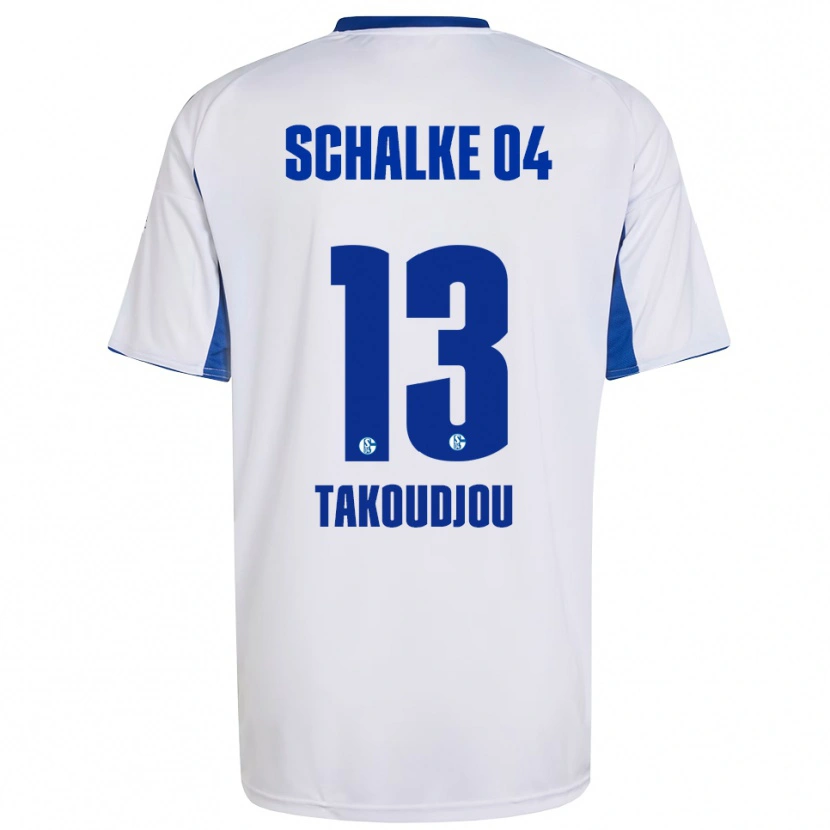 Danxen Herren Alan Takoudjou #13 Weiß Blau Auswärtstrikot Trikot 2025/26 T-Shirt Schweiz
