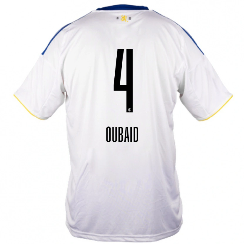 Danxen Herren Obeida Oubaid #4 Weiß Blau Gelb Auswärtstrikot Trikot 2025/26 T-Shirt Schweiz