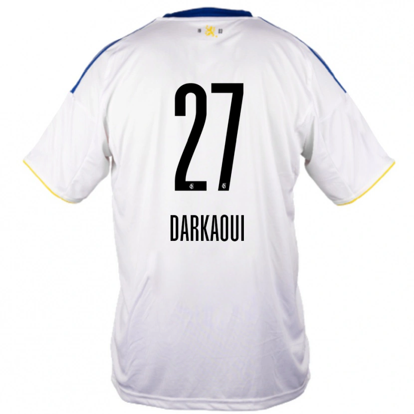 Danxen Herren Gibriel Darkaoui #27 Weiß Blau Gelb Auswärtstrikot Trikot 2025/26 T-Shirt Schweiz