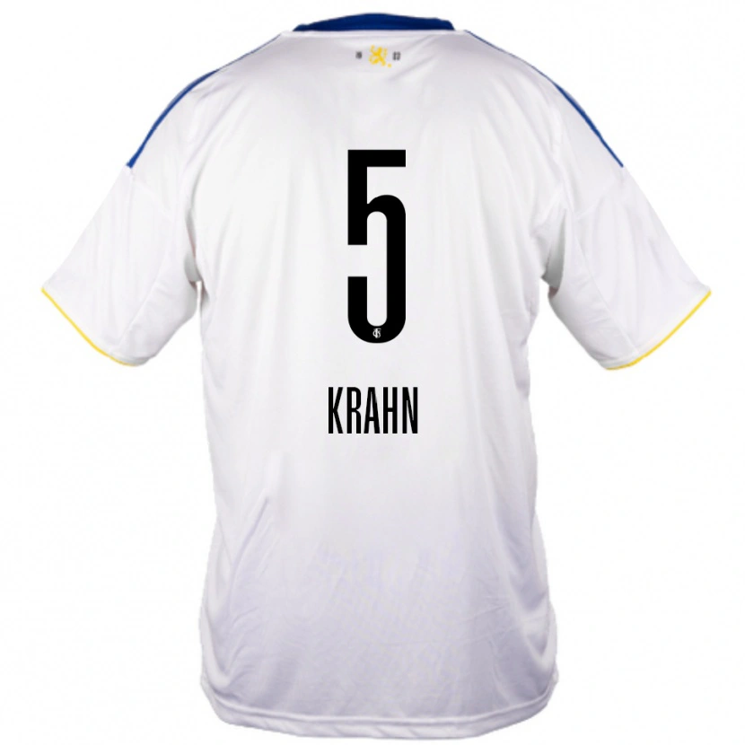 Danxen Herren Elijah Krahn #5 Weiß Blau Gelb Auswärtstrikot Trikot 2025/26 T-Shirt Schweiz