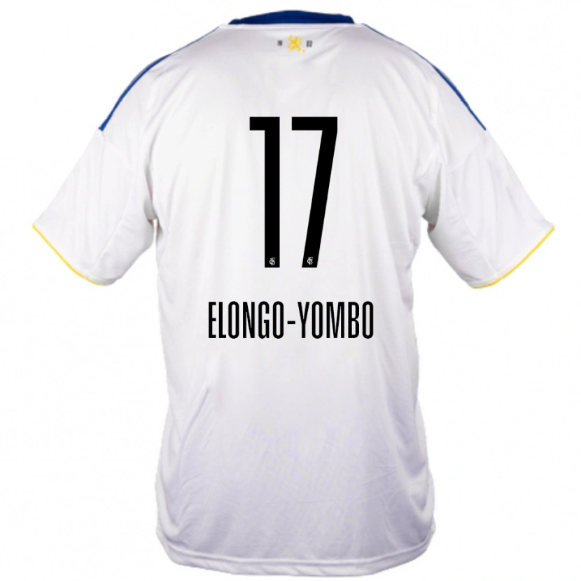 Danxen Herren Rodney Elongo-Yombo #17 Weiß Blau Gelb Auswärtstrikot Trikot 2025/26 T-Shirt Schweiz