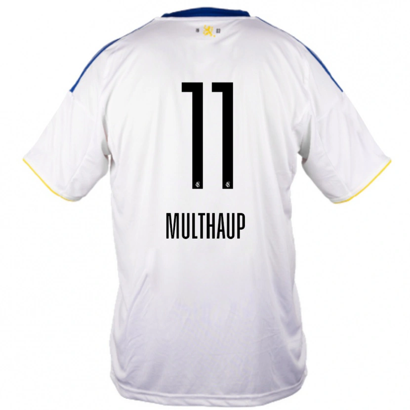 Danxen Herren Maurice Multhaup #11 Weiß Blau Gelb Auswärtstrikot Trikot 2025/26 T-Shirt Schweiz