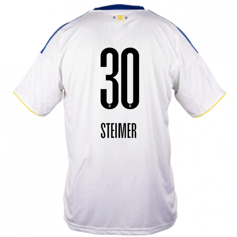 Danxen Herren Marie Steimer #30 Weiß Blau Gelb Auswärtstrikot Trikot 2025/26 T-Shirt Schweiz