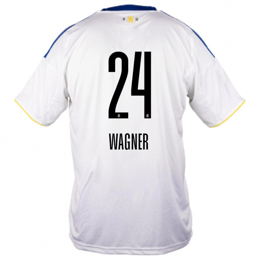 Danxen Herren Emma Wagner #24 Weiß Blau Gelb Auswärtstrikot Trikot 2025/26 T-Shirt Schweiz