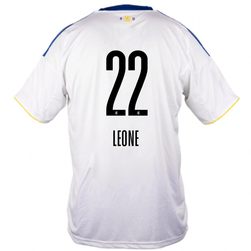 Danxen Herren Vincent Leone #22 Weiß Blau Gelb Auswärtstrikot Trikot 2025/26 T-Shirt Schweiz