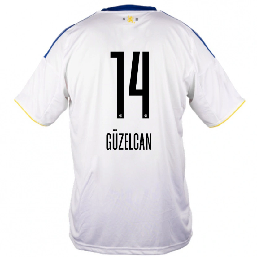 Danxen Herren Devin Güzelcan #14 Weiß Blau Gelb Auswärtstrikot Trikot 2025/26 T-Shirt Schweiz
