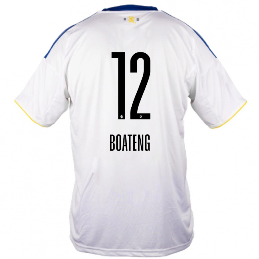 Danxen Herren Divine Boateng #12 Weiß Blau Gelb Auswärtstrikot Trikot 2025/26 T-Shirt Schweiz