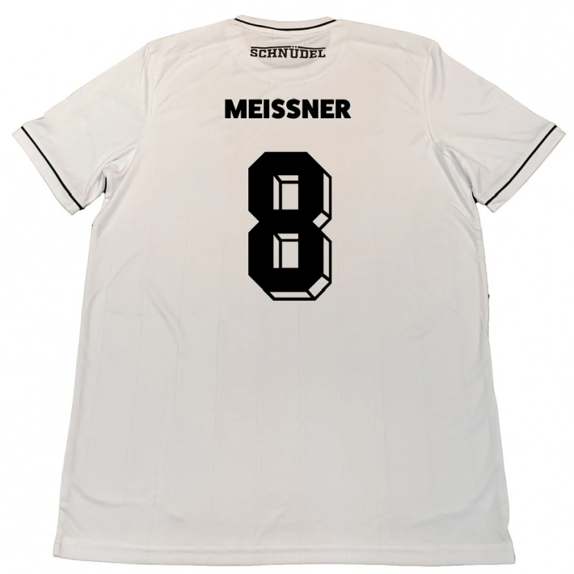 Danxen Herren Thomas Meißner #8 Weiß Schwarz Auswärtstrikot Trikot 2025/26 T-Shirt Schweiz