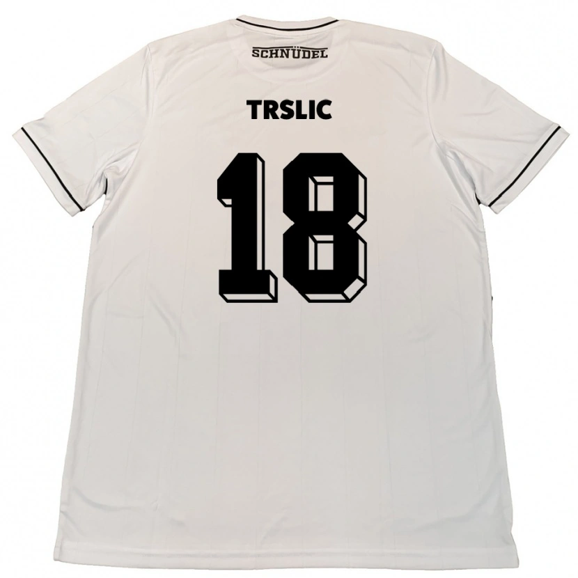 Danxen Herren Luca Trslic #18 Weiß Schwarz Auswärtstrikot Trikot 2025/26 T-Shirt Schweiz