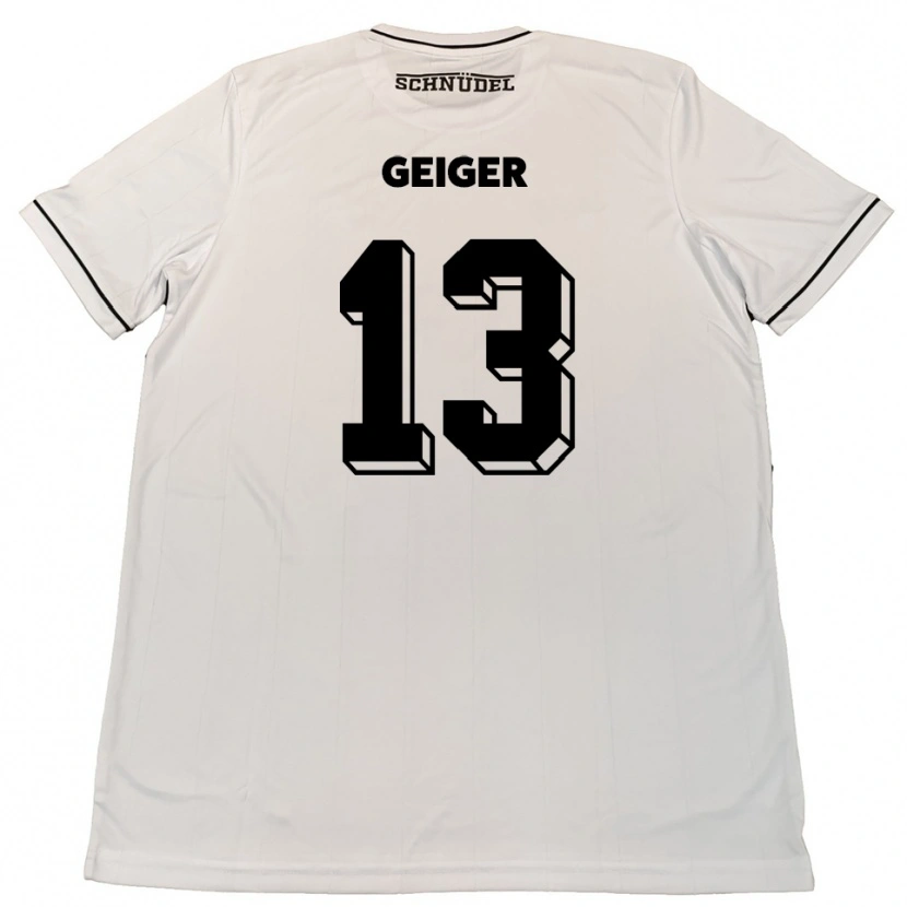 Danxen Herren Luca Geiger #13 Weiß Schwarz Auswärtstrikot Trikot 2025/26 T-Shirt Schweiz
