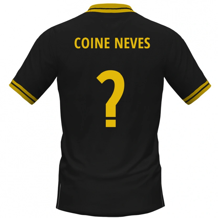 Danxen Herren Arthur Coine Neves #0 Schwarz Gelb Auswärtstrikot Trikot 2025/26 T-Shirt Schweiz