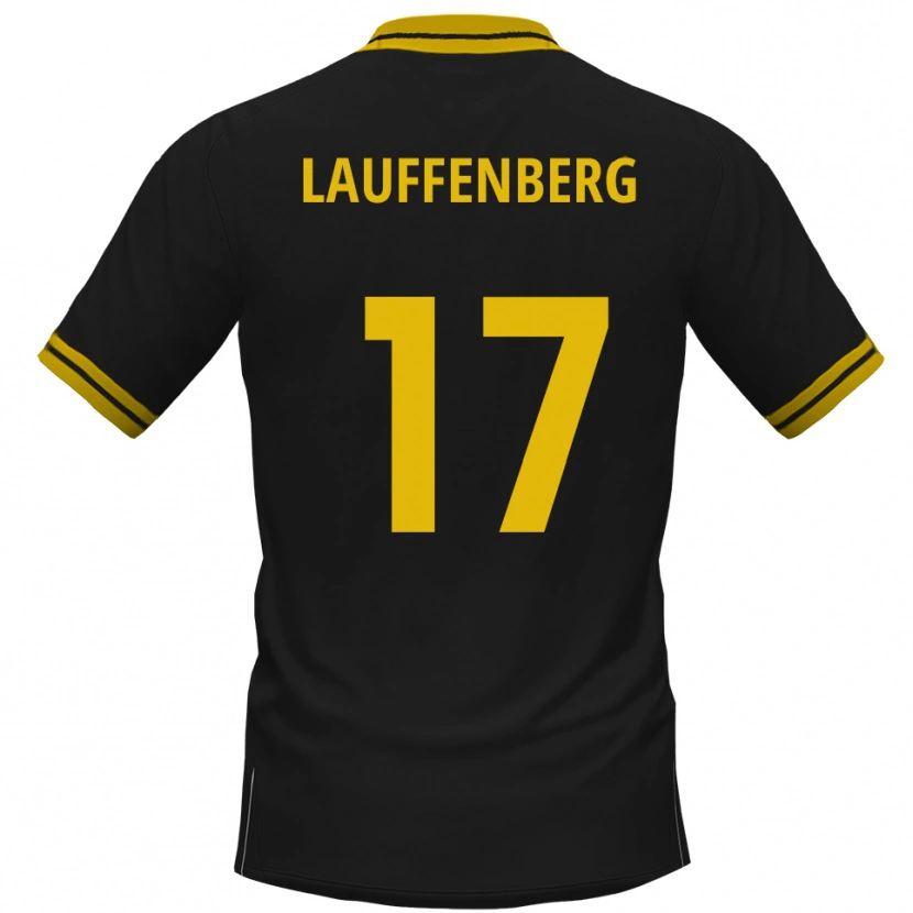 Danxen Herren Rene Lauffenberg #17 Schwarz Gelb Auswärtstrikot Trikot 2025/26 T-Shirt Schweiz