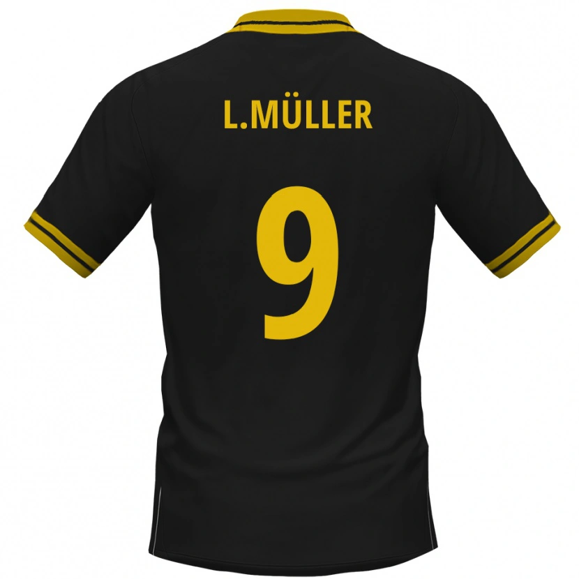 Danxen Herren Levyn Müller #9 Schwarz Gelb Auswärtstrikot Trikot 2025/26 T-Shirt Schweiz