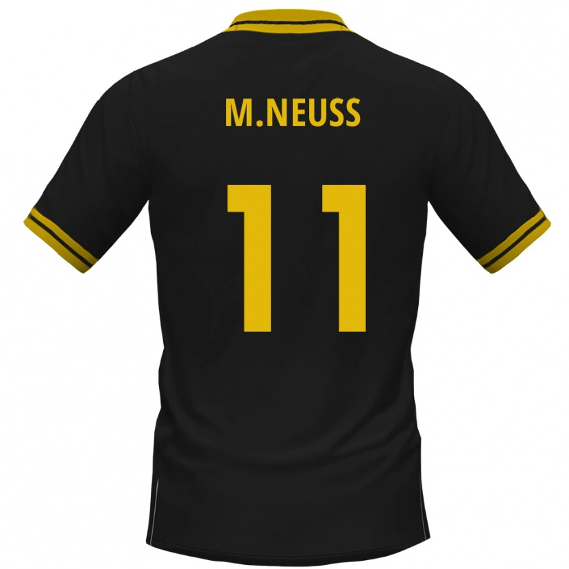 Danxen Herren Maximilian Neuss #11 Schwarz Gelb Auswärtstrikot Trikot 2025/26 T-Shirt Schweiz